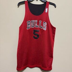 NBA Alleson Reversible Bulls #5 Jersey, Brand:Alleson, Size Small
